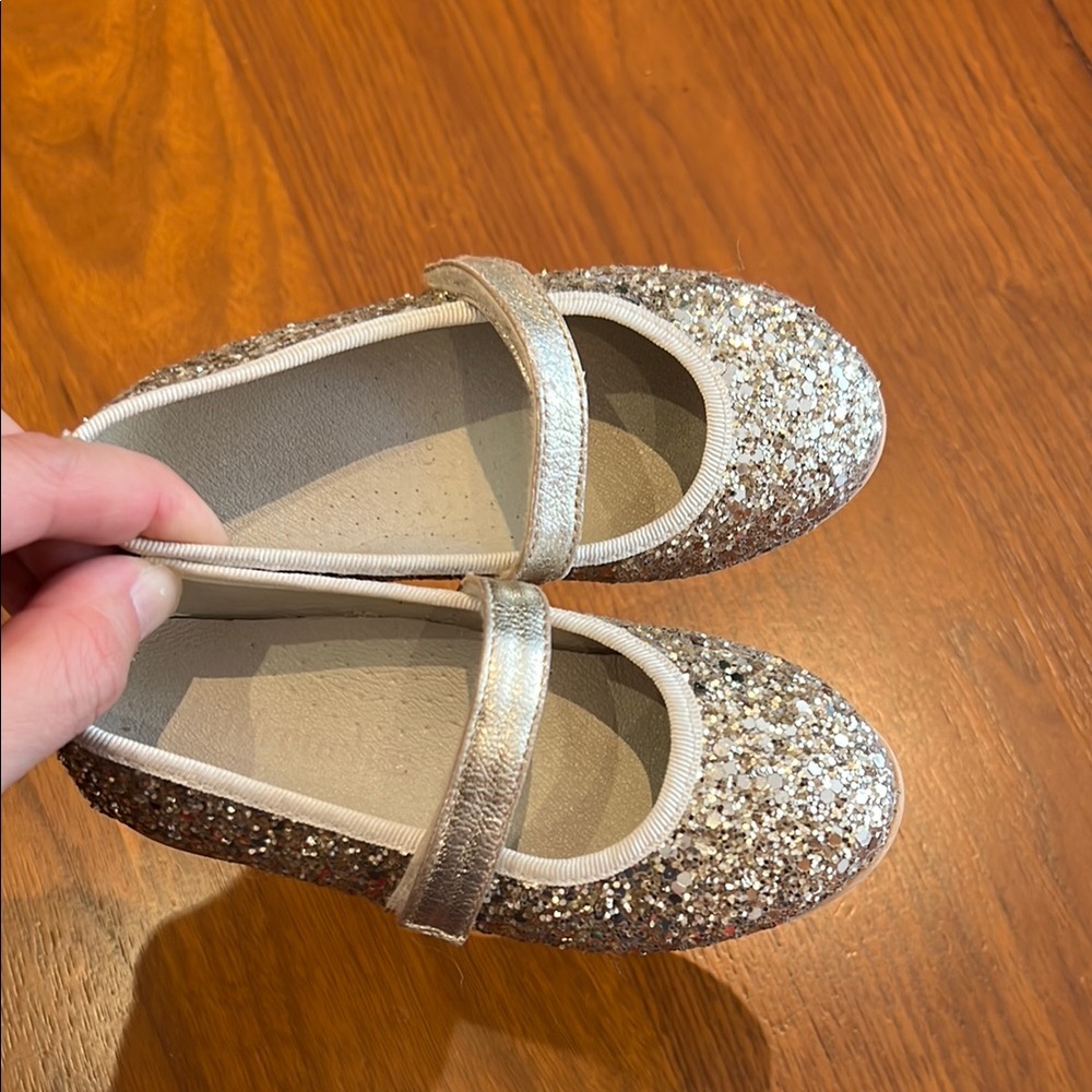 Glittery Silver Kids Shoes